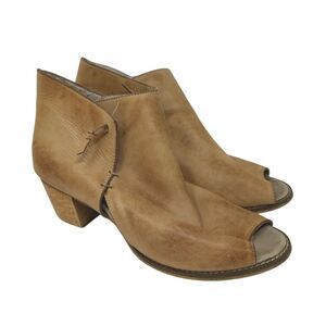 Rococo Light Tan Sand Soft‎ Leather Ankle Boots EU 40 US 9.5-10 Distressed